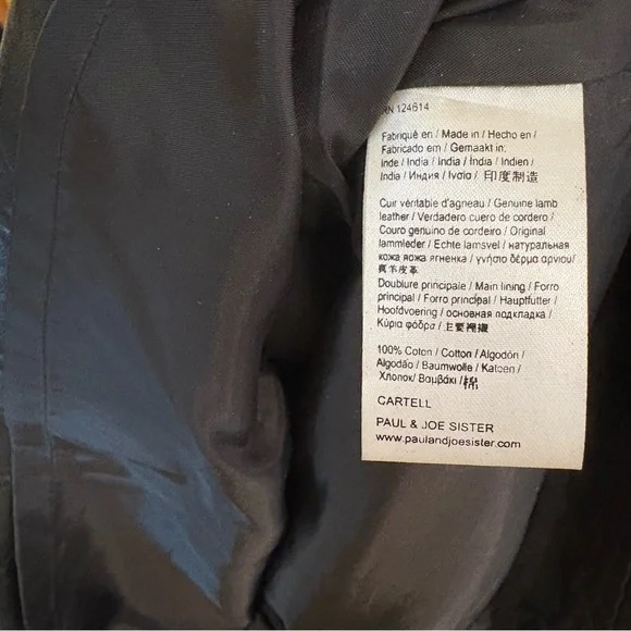 Paul & Joe Sister Lambskin Black Leather Skirt